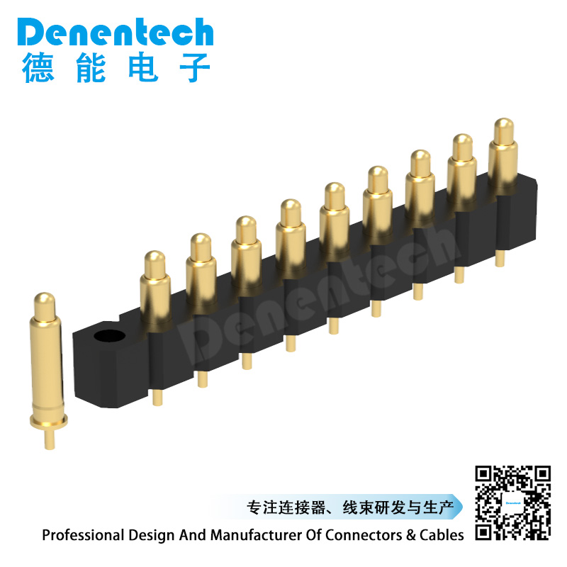 Denentech factory outlet 3.0MM H4.0MM single row male straight DIP pogo pin